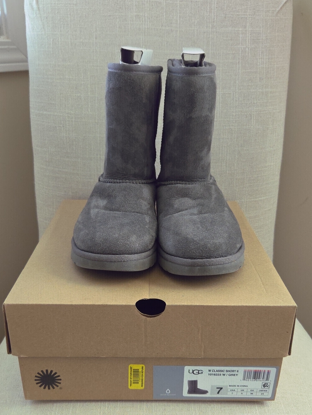 UGG Women's Grey Short Suede Boots